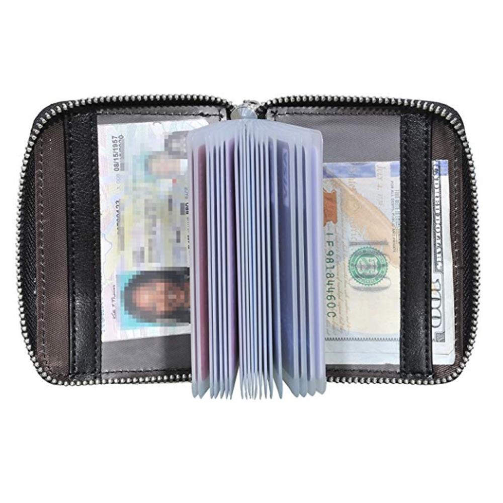 PVC Pocket PU Leather Wallet Credit Card Holder5