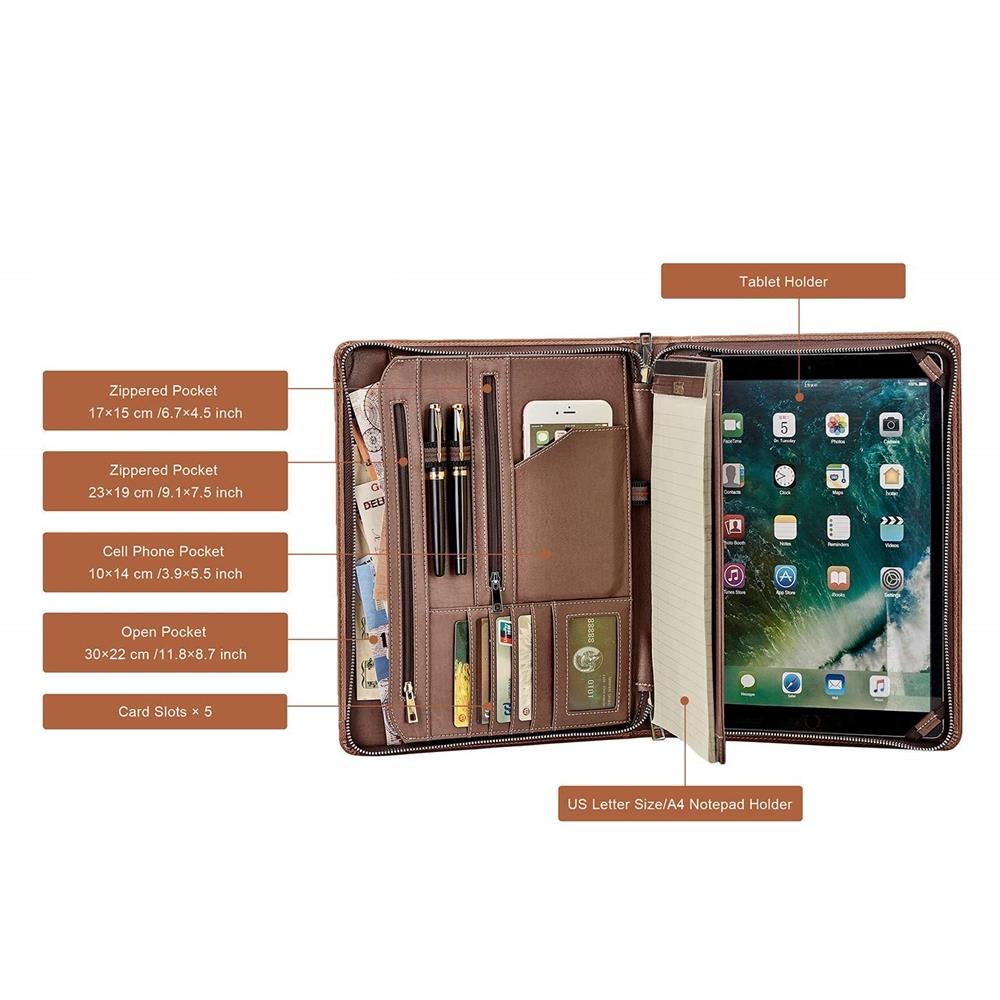 Leather Portfolio A4 Personalised-4