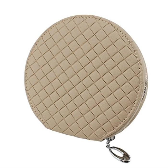 Circle Zipper Closure PU Leather CD Case Circle Zipper Closure PU Leather CD Case