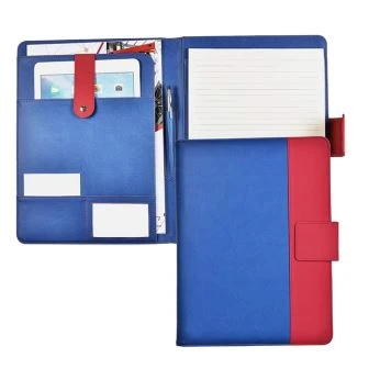 Blauw lederen portfolio Portfolio A5
