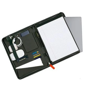 Leren laptop-portfolio