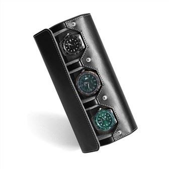 Lederen horlogedoos organisator